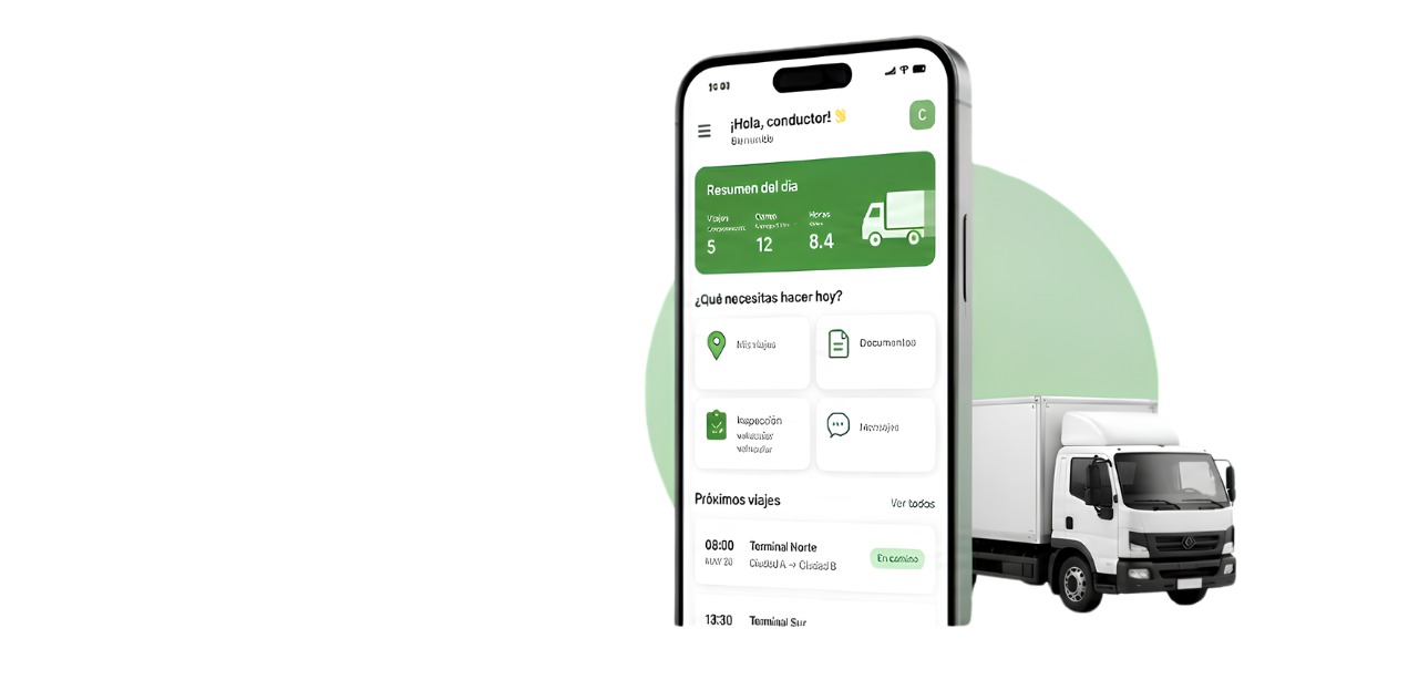 Captura de la App para conductores